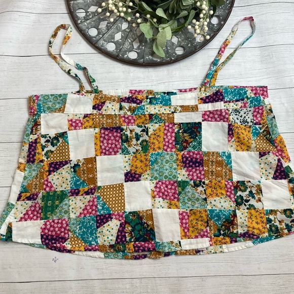 NWT Anthropologie/Pilcro Patchwork Spaghetti Strap Boxy Tank - Picture 8 of 13